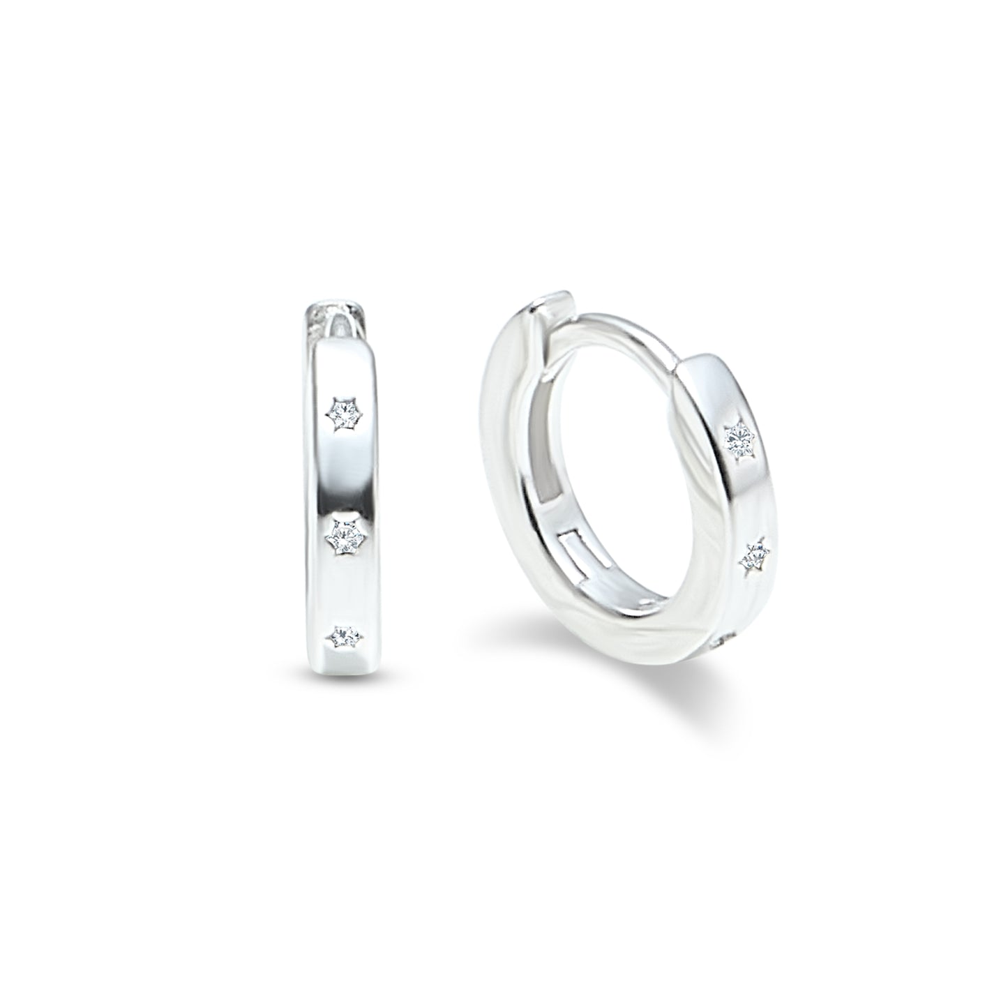 The Constellation Huggie in Silver image 0