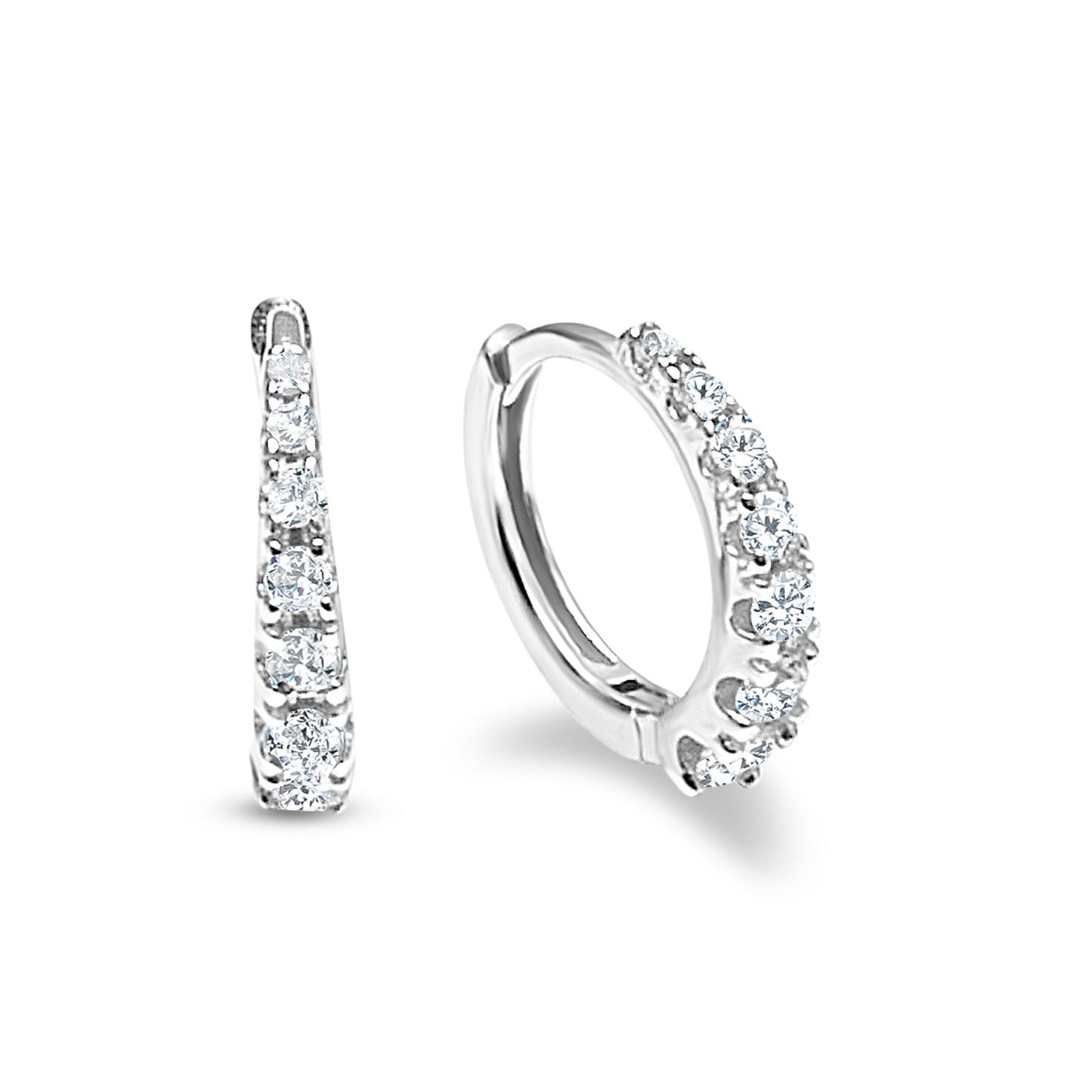 The Graduated Huggie in Silver image 0