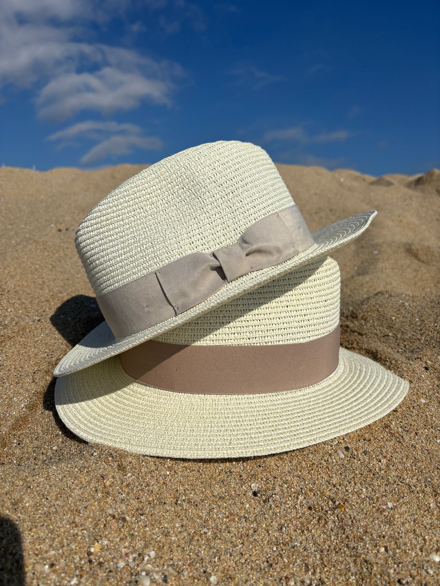 The Summer Fedora - Cream with Nude Band