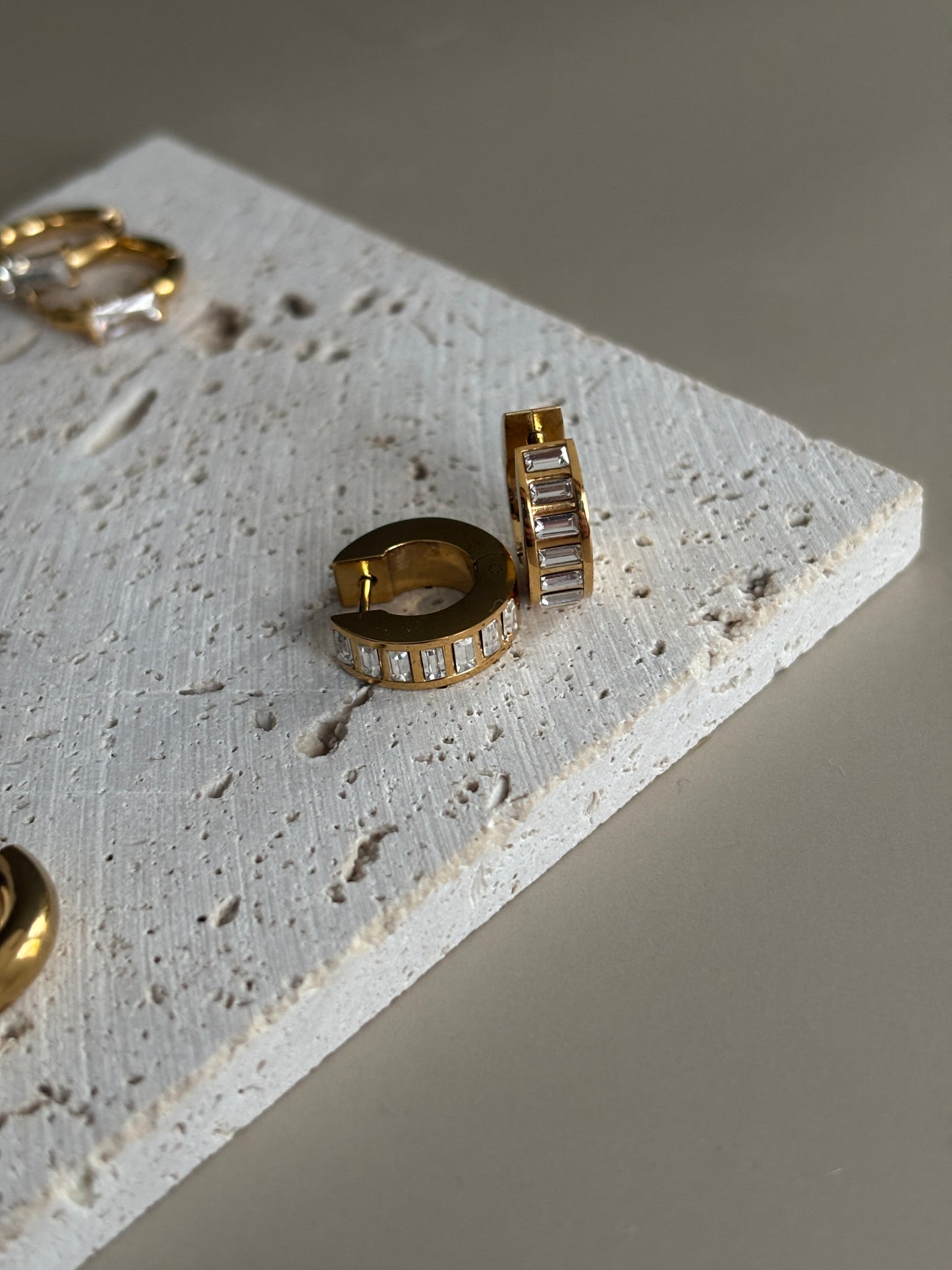 The Baguette Diamond Mini Hoop