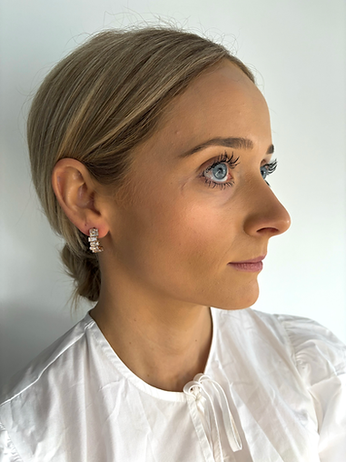 The Crystal Baguette Half Hoop