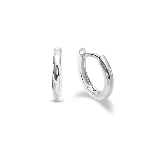 The Hammered Huggie in Silver