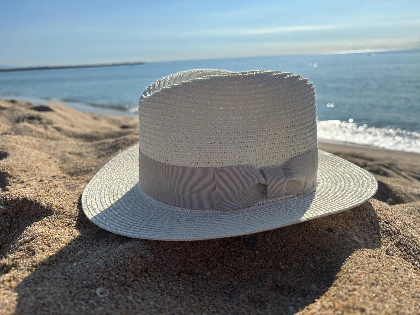 The Summer Fedora - Cream with Nude Band