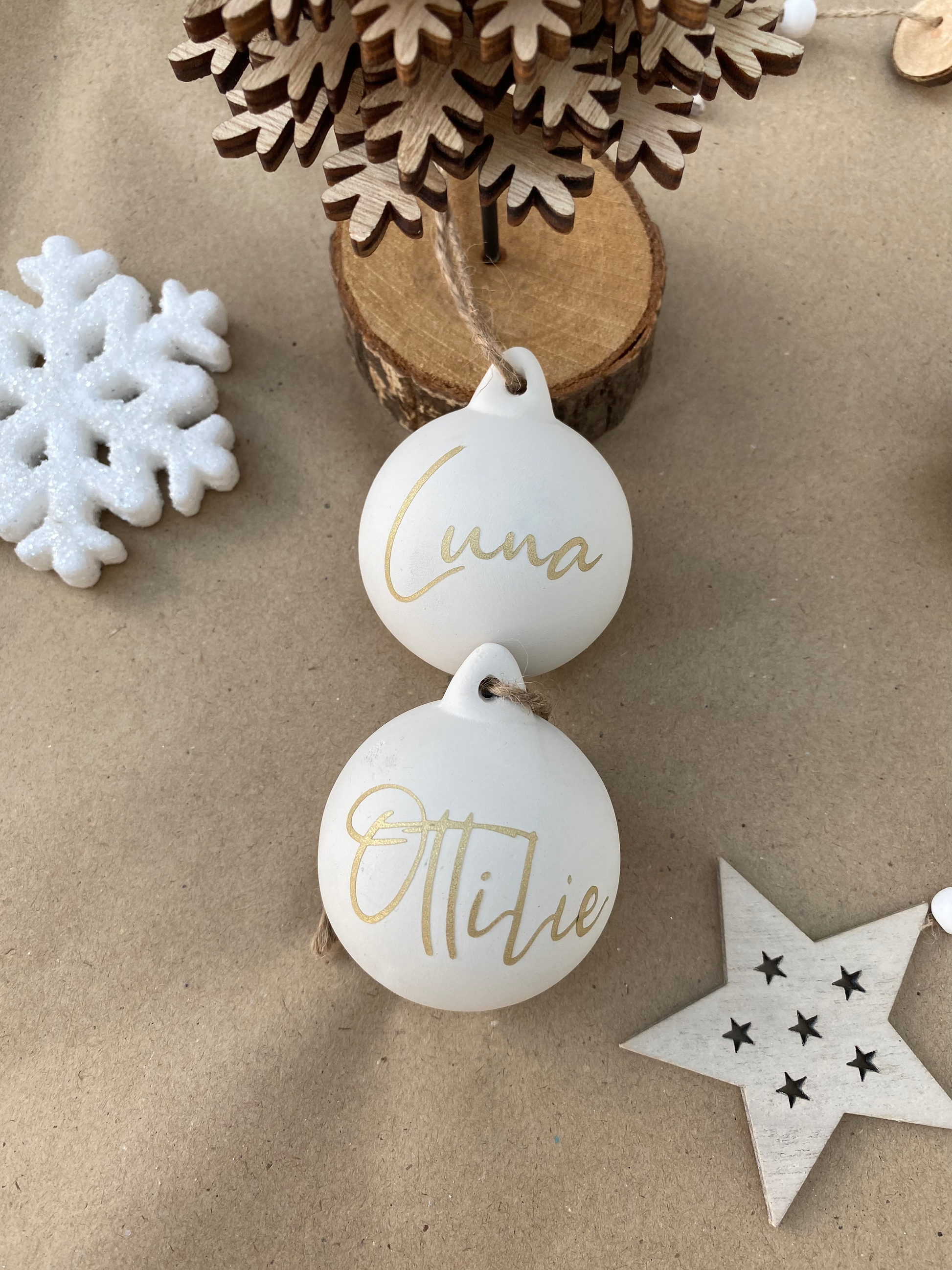 Personalised Ceramic Baubles image 0