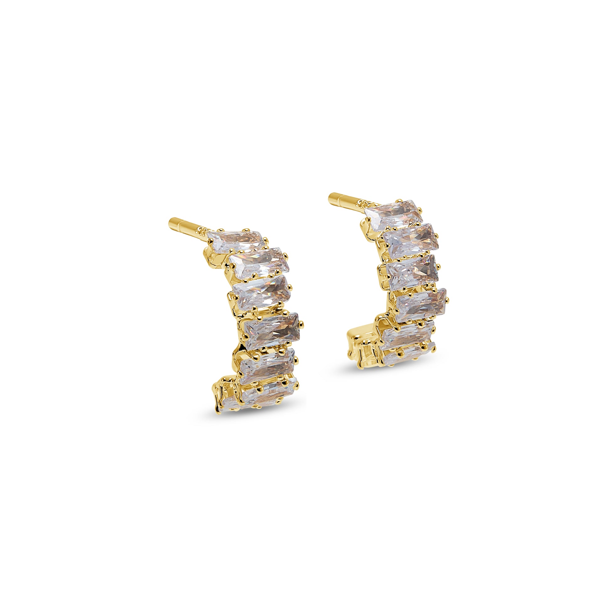 The Crystal Baguette Half Hoop image 0