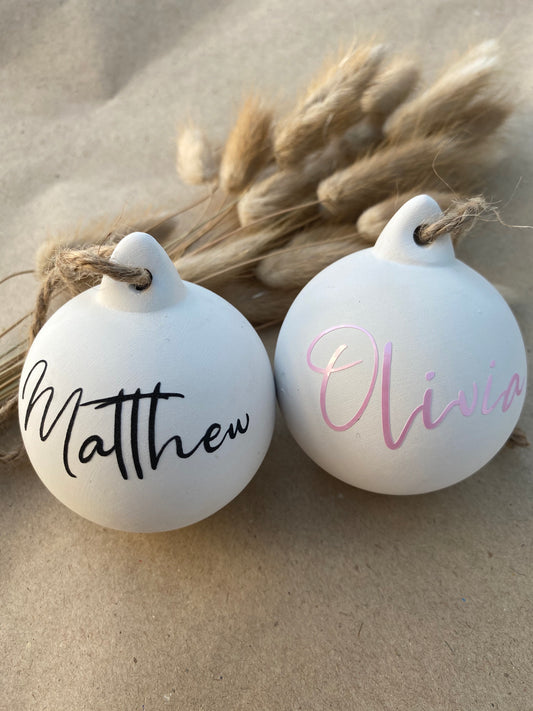 Personalised Ceramic Baubles image 1