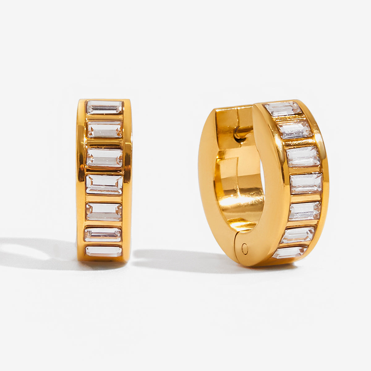 The Baguette Diamond Mini Hoop